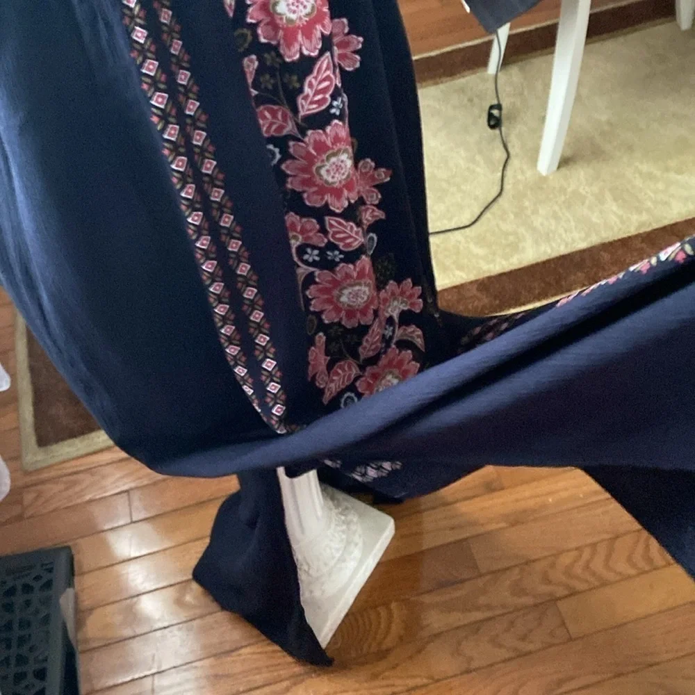 Xhilaration Floral Maxi black pink bohemian Dress M - Picture 11 of 12